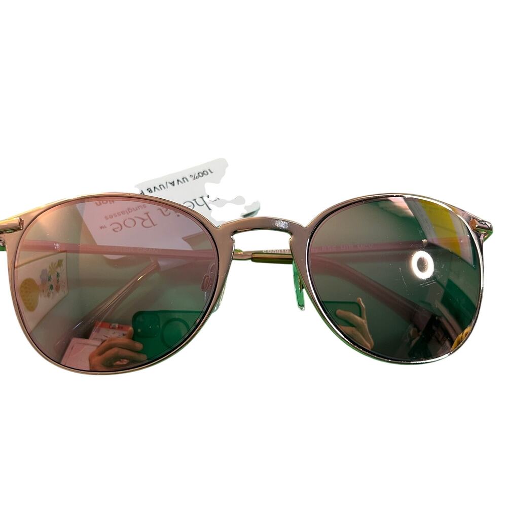 Ophelia Roe Pink Tortoise Shell/Rose Gold Mirrored Sunglasses 100% UV NWT